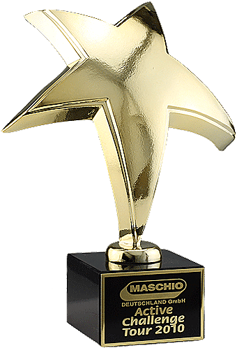 Trophy As Prize Of Honour With Laser Engraving - Ster Award (439x659), Png Download