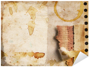 Grunge Paper Background With Coffee Stains Sticker - Grunge Paper (400x400), Png Download