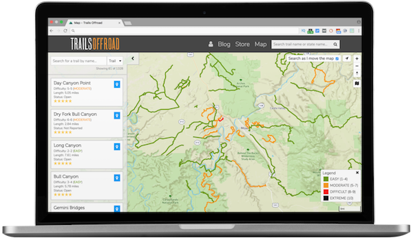 Search The Map By Nearest City, State Or By Trail Name - Operating System (600x350), Png Download