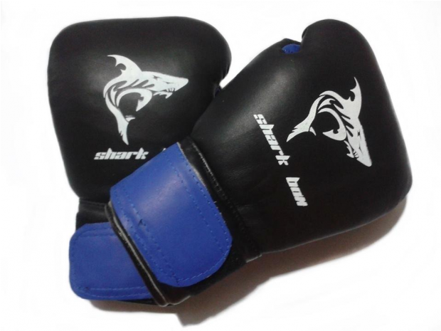 Guantes De Box De Cuero Sintetico 12 Oz - Blue Shark (825x464), Png Download