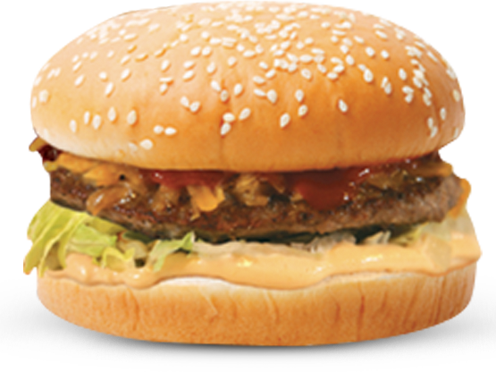 Burgers - Burger With Cheese And Coleslaw (555x416), Png Download