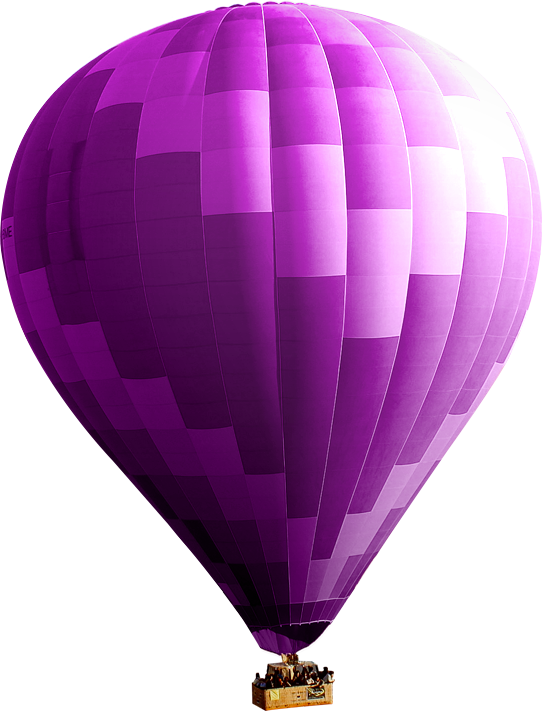 Edoramedia Baloon - Purple Air Balloon Png (543x711), Png Download