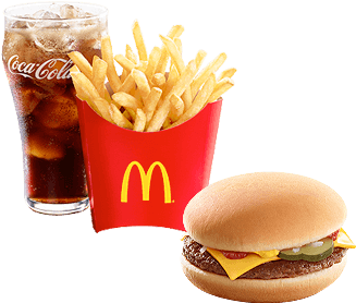 Choose Your Size - Cheese Burger Meal Mcdo (380x380), Png Download