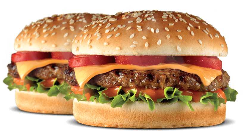 The Cheeseburger Twin - Rustlers Flame Grilled Cheese Burger 141g (858x488), Png Download