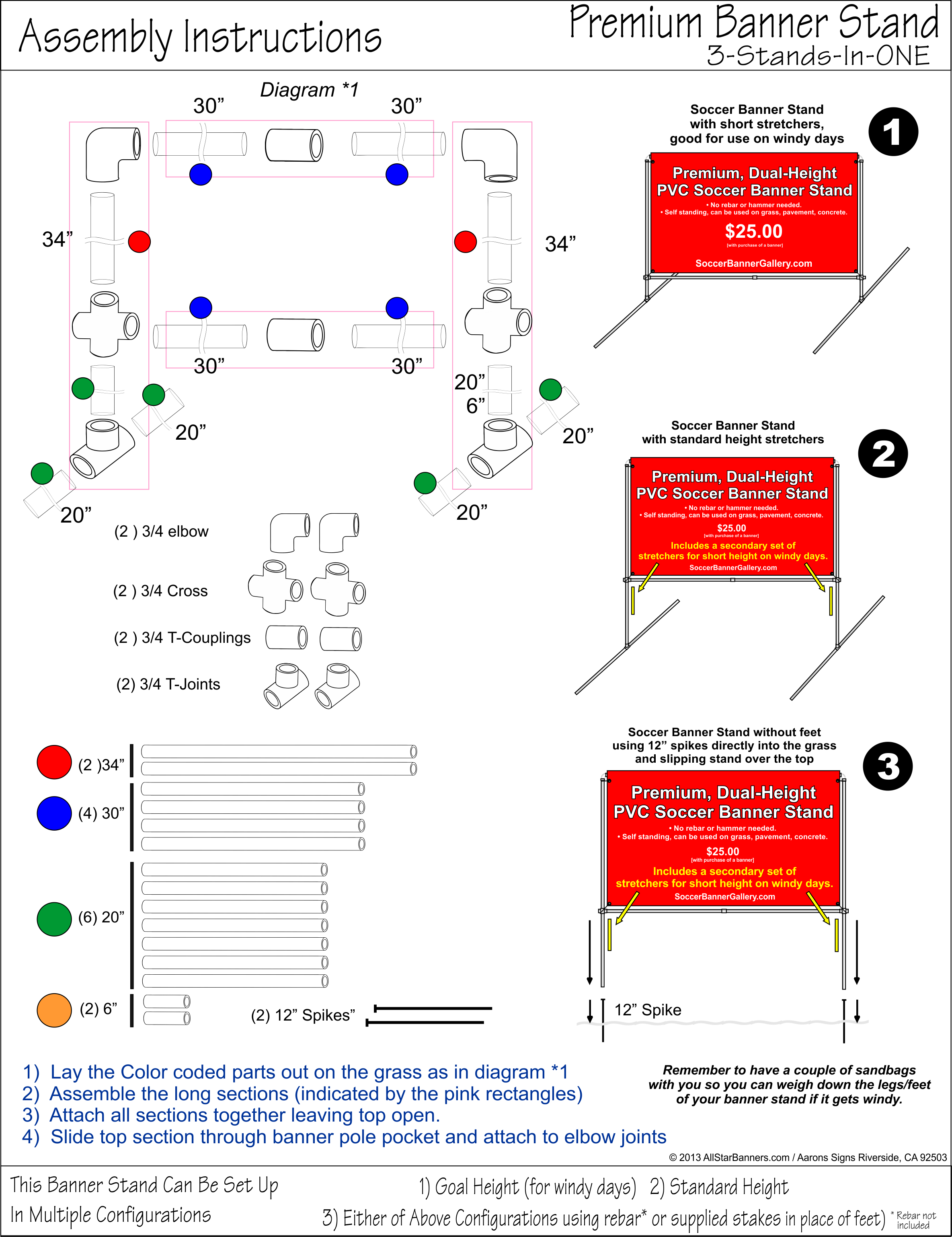 Detailed Information On How To Make A Diy - Make Soccer Banner Stand 3 5 (2368x3075), Png Download