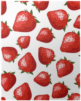 Seamless Pattern With Strawberries - Pattern (400x400), Png Download