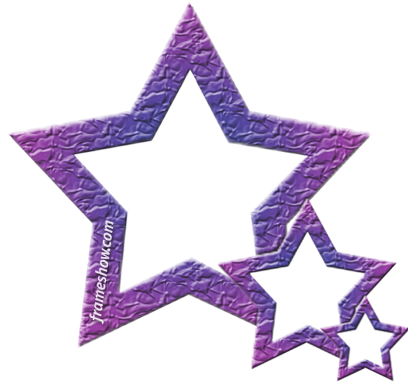 Stars Photo Frame - Sass & Belle Wooden Photo Frame With Hanging Stars (416x382), Png Download