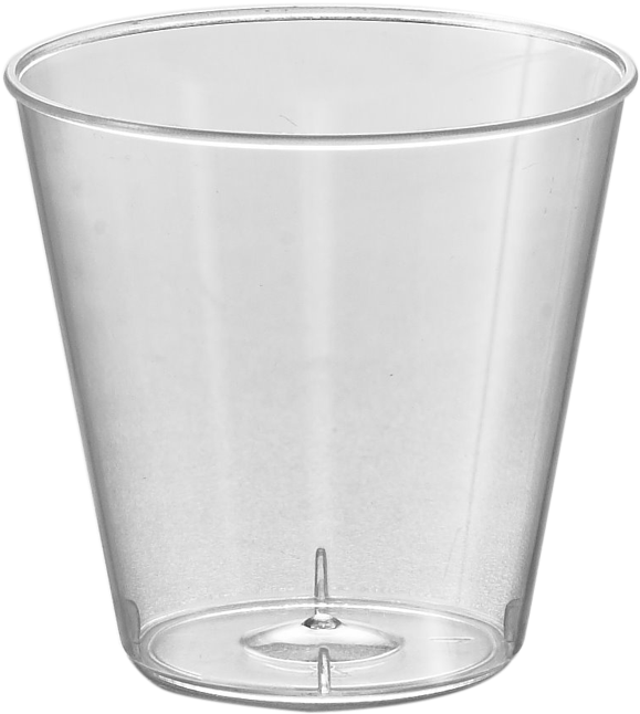 1oz Round Shot Glasses Clear Plastic Disposable Cups, - Pet 16 Oz Png (1305x1281), Png Download