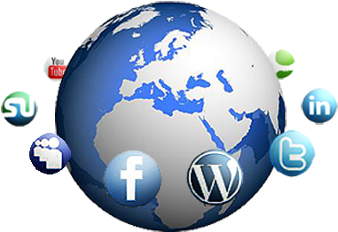 Social Media Platforms Such As Facebook, Twitter And - Globe And Social Media (487x279), Png Download