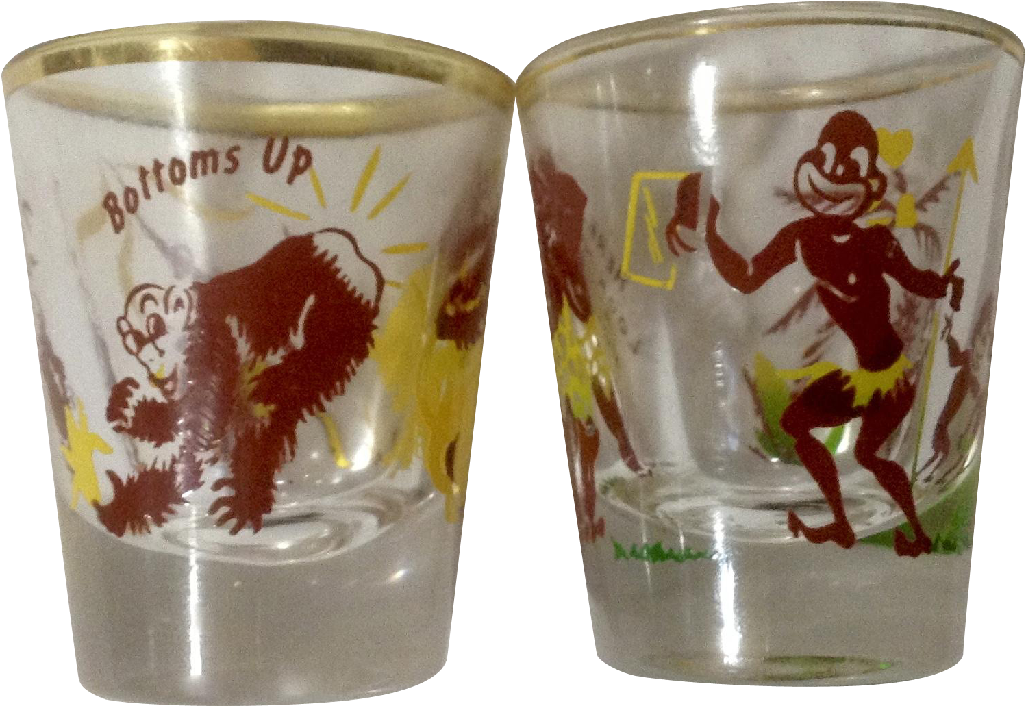 Vintage Rumpus Set Shot Glass Tribal Native Love Here's - Shot Glass (1497x1497), Png Download