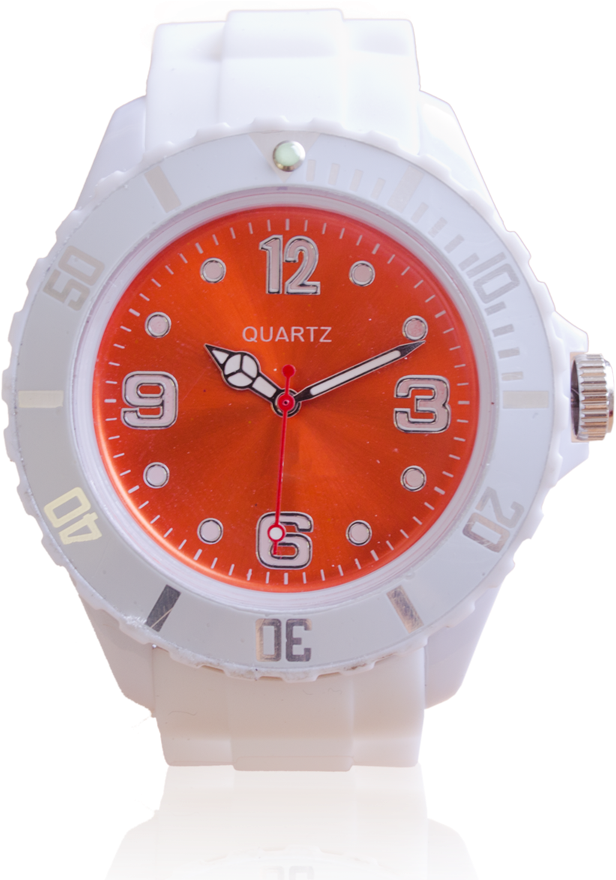 Montre Blanche Orang - Watch (900x900), Png Download