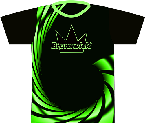 Brunswick Black / Green Swirl - Jersey Design Green And Black (500x500), Png Download