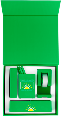 Up Giftbox Open Flat Green - Green (420x420), Png Download