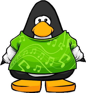 Music Swirl Tee - Club Penguin Tuxedo (367x397), Png Download