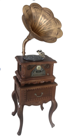 Antique Gramophone On Stand - Vintage Gramophone With Stand (500x500), Png Download