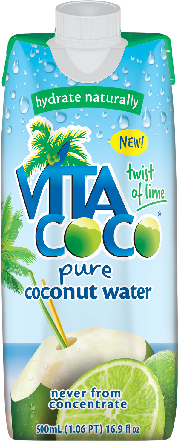 Vita Coco Pure Coconut Water With A Twist Of Lime, - Vita Coco Coconut Water (1600x1600), Png Download
