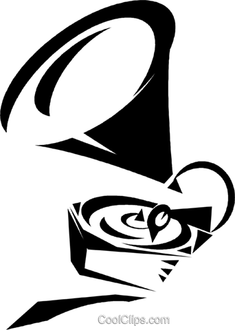 Gramophone Royalty Free Vector Clip Art Illustration (342x480), Png Download