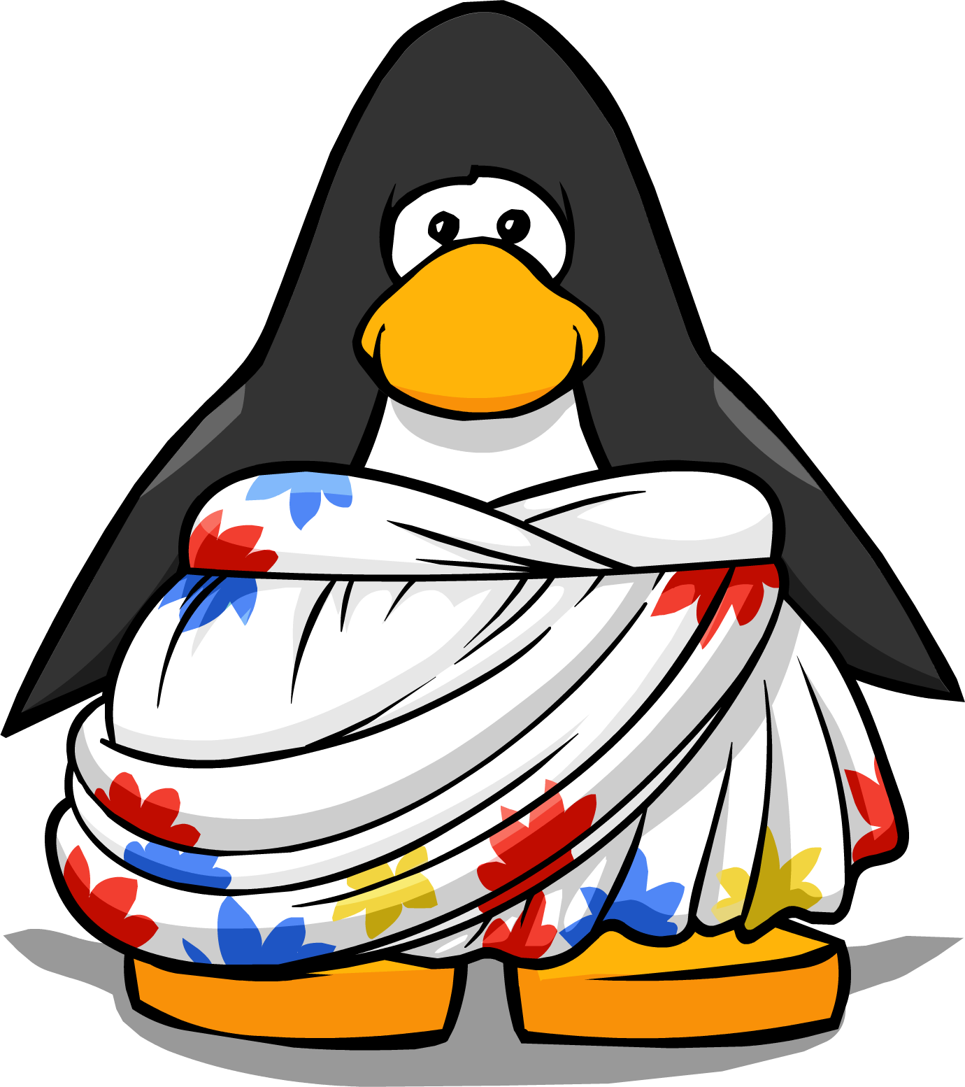 A Slash Of Summer Dress Player Card - Club Penguin In Dress (1380x1554), Png Download