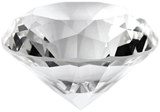 Crystal Quartz - Diamant En Verre (621x620), Png Download