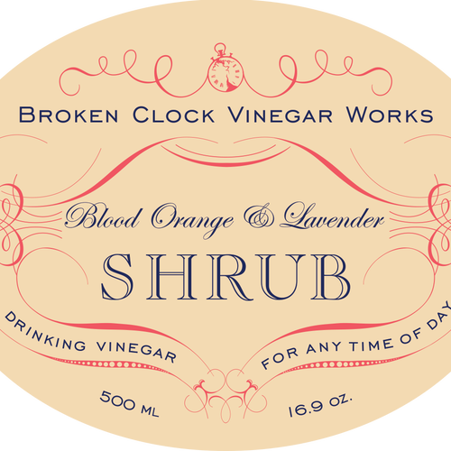 Blood Orange & Lavender Shrub - Bow And The Lyre By Seth Benardete (500x500), Png Download