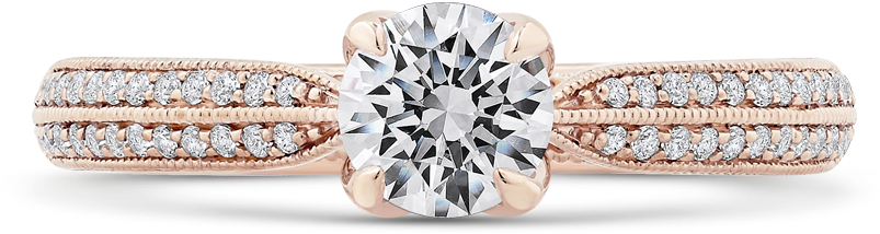 Expressions 14k White Gold Diamond Engagement Ring (1000x1000), Png Download