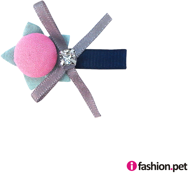 Library Peach Pink Ribbon Pet - Barrette (800x800), Png Download