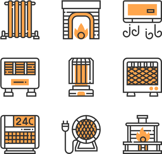 Heater And Fireplaces (600x564), Png Download