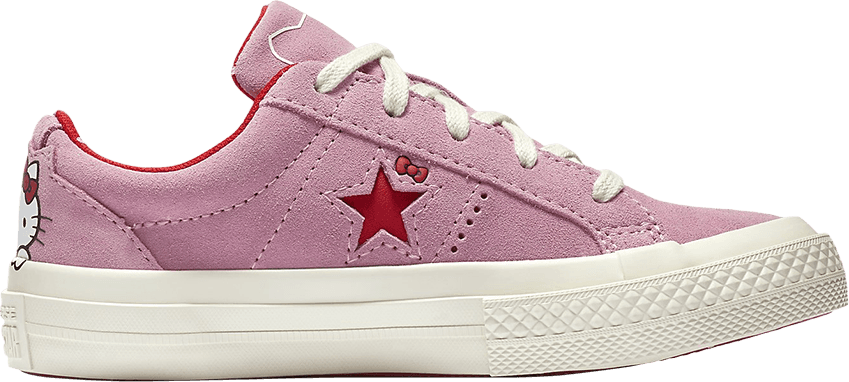 Hello Kitty X One Star Suede Low Top Gs 'prism Pink' - Skate Shoe (849x382), Png Download