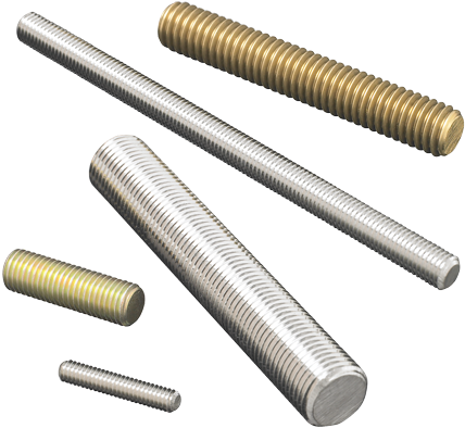Nas1454 Threaded Rod - Din 975 (460x428), Png Download