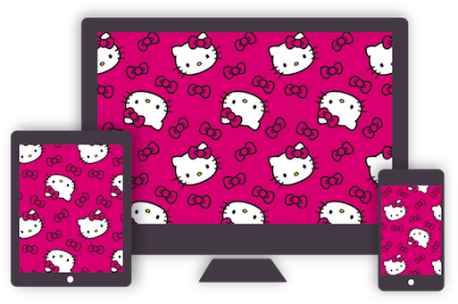 To Begin The Download, Click One Of The Devices Below - Hello Kitty Plaid Diamond Cotton Fabric (760x440), Png Download