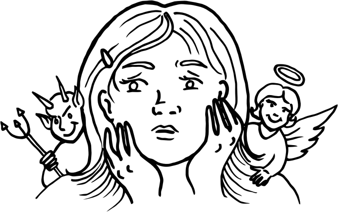 Medium Image - Guardian Angel And Devil (682x428), Png Download