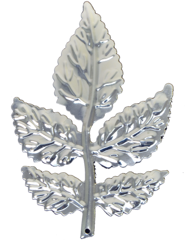 Fitz Design Silver Rose Leaf - 6 Pcs Per Pk (376x500), Png Download