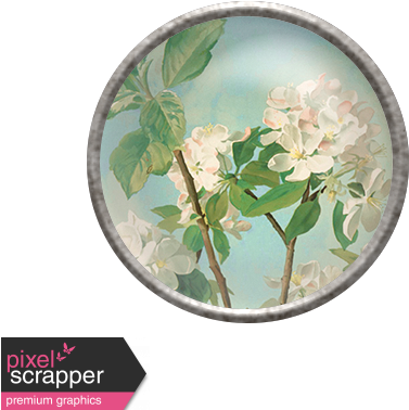 Apple Blossom Brad - Apple Blossoms Earrings, Glass Dome Dangle Earrings, (456x456), Png Download