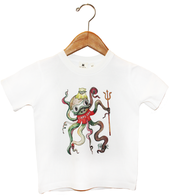Organic Octopus T-shirt - Cartoon (600x700), Png Download