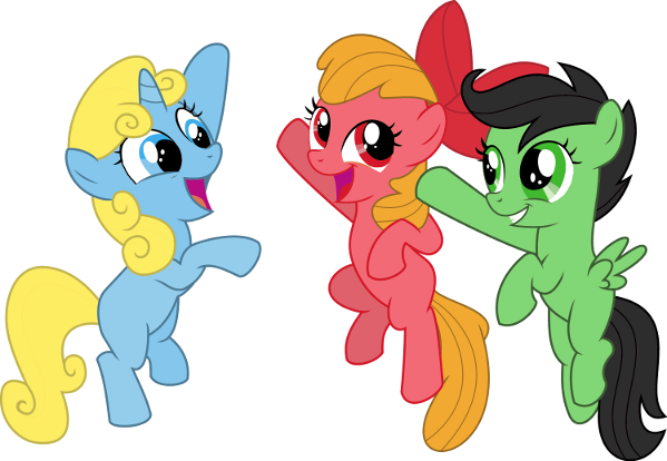 Buttercup Clipart Apple Blossom - Cutie Mark Crusaders Powerpuff Girls (599x414), Png Download