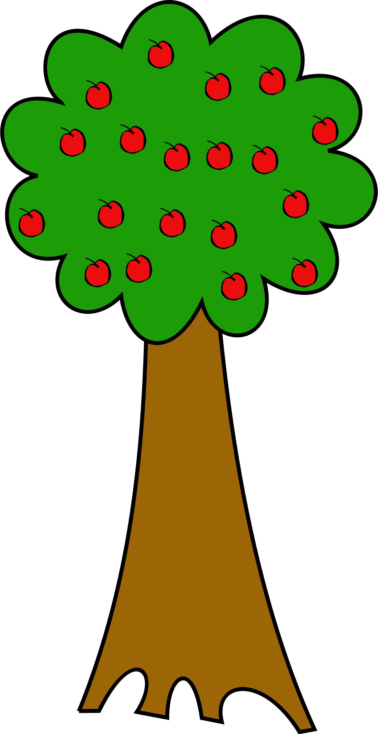 Christian Clip Art Fruit Tree Apple (386x750), Png Download