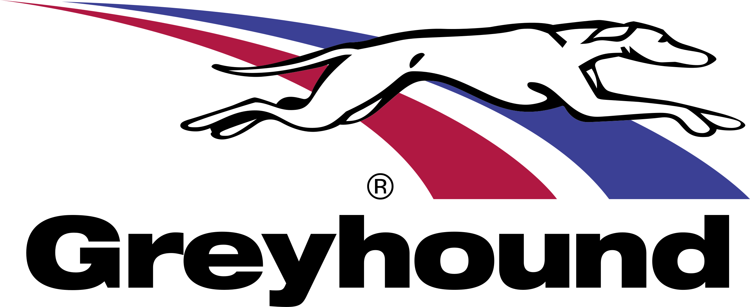 Greyhound 2 Logo Png Transparent - Greyhound Canada (2400x984), Png Download