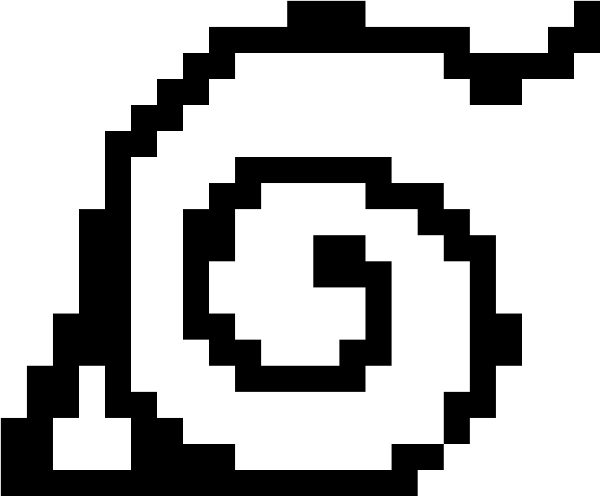 Emblema Aldeia Da Folha - Konoha Pixel Art (1184x1184), Png Download