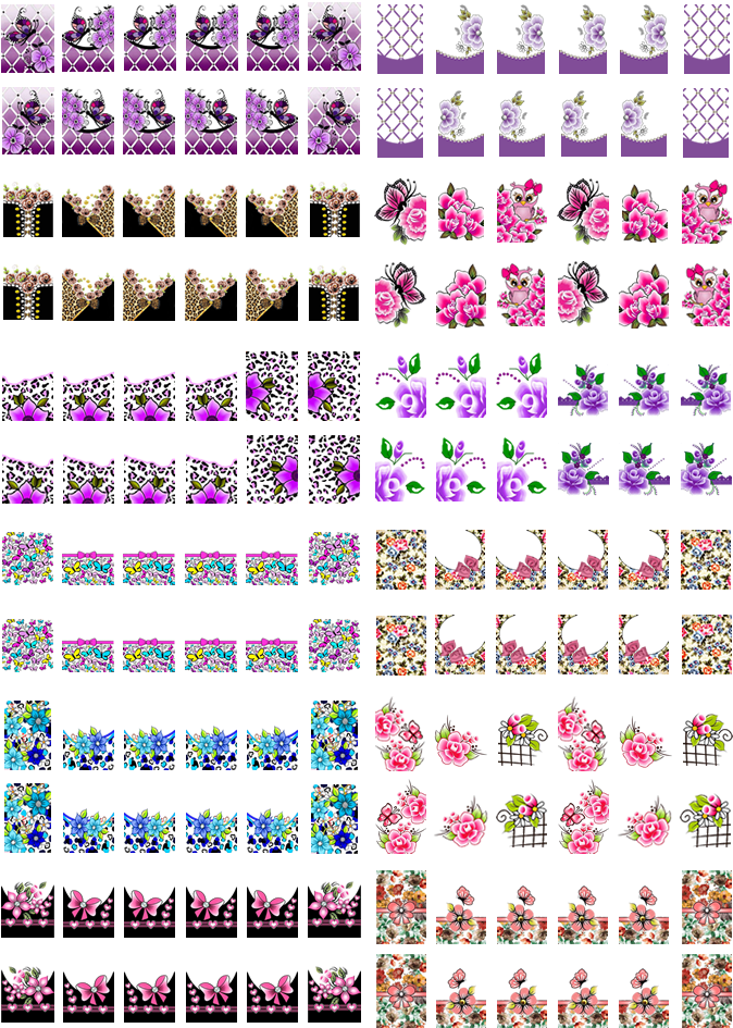 Folha 1 Sem Base Imprimir - Adesivos De Unha Minnie Para Imprimir (683x960), Png Download