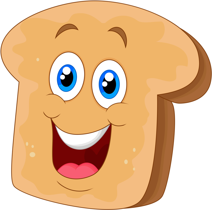 4 - Clipart Bread With Face (790x800), Png Download
