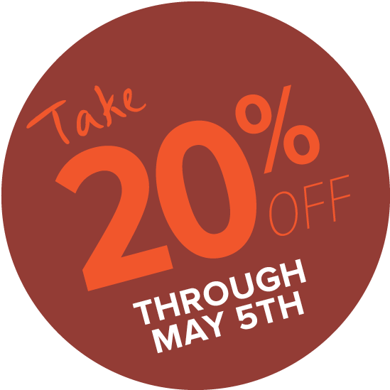 So From Now Thru May 5, Come Over & Enjoy 20% Off Y - Circle (650x600), Png Download
