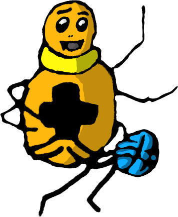 Animals/ Insects/ Cartoon/ Spider Football - Portable Network Graphics (356x432), Png Download