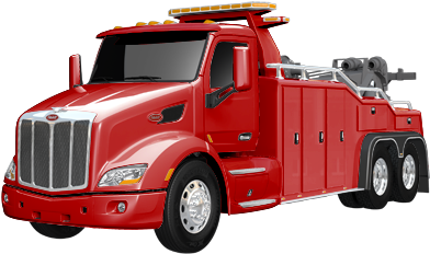Peterbilt Wrecker Red - Trailer Truck (470x300), Png Download