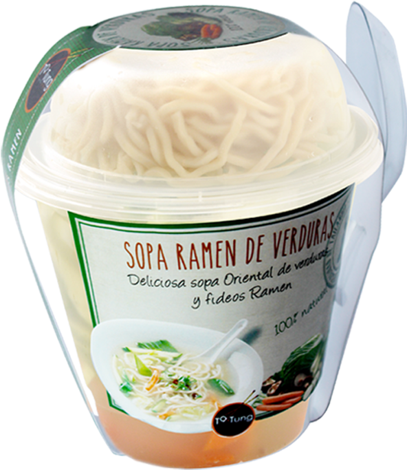 Sopa Ramen De Verduras - Vermicelli (620x797), Png Download