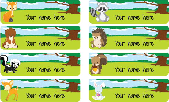 Waldtiere Danken Ihnen Zu Kardieren Karte (566x332), Png Download