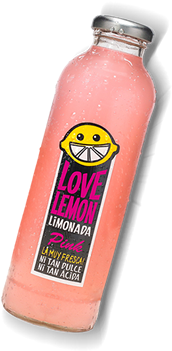 Lemonade - - Love Lemon Limonada Pink (1100x450), Png Download