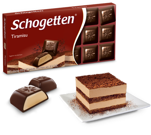 Schogetten Tiramisu - Schogetten Black Chocolate (520x468), Png Download