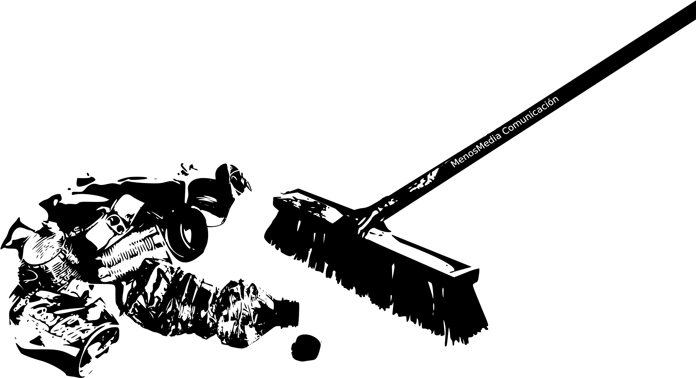 This Free Icons Png Design Of Clean Brush Trash Cepillo (2400x1423), Png Download