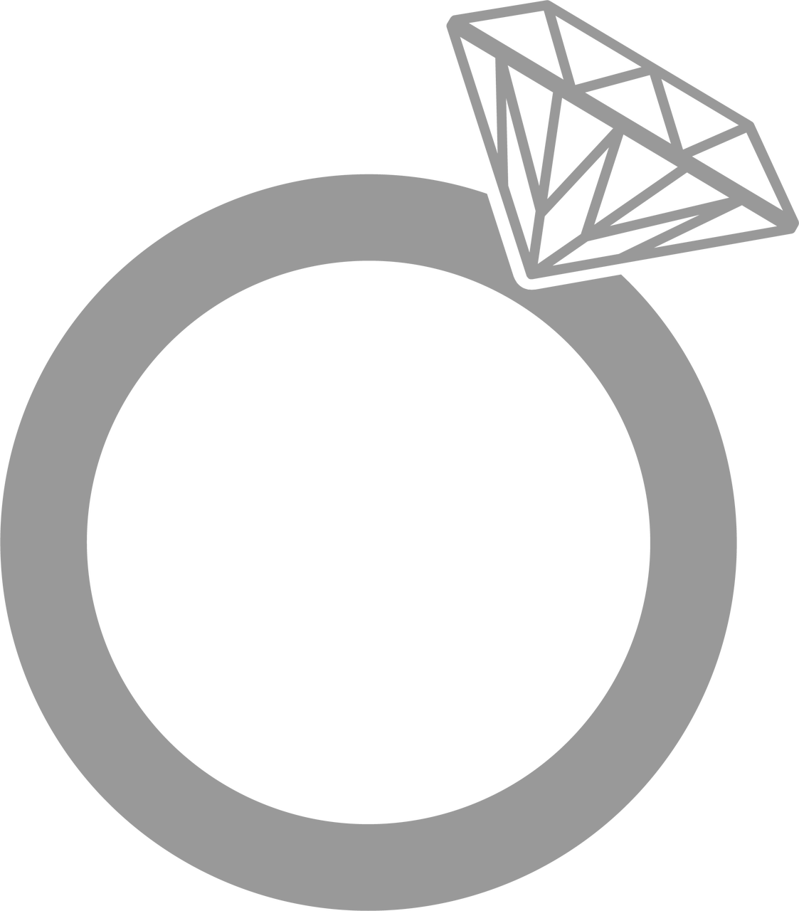 Diamond Ring - Illustration (1123x1280), Png Download