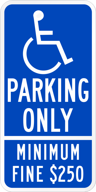 California Handicap Parking Sign K 4352 (780x780), Png Download